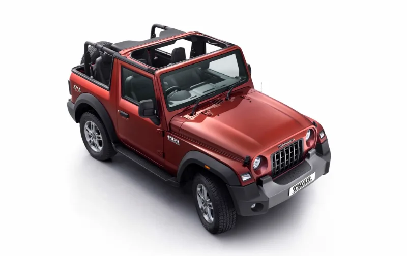 Mahindra Thar convertible available for self drive rental in Goa